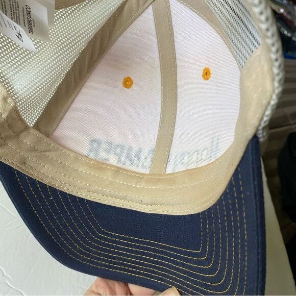 Columbia Happy Camper yellow snap back mesh unisex cap hat trucker baseball OS - Picture 4 of 6